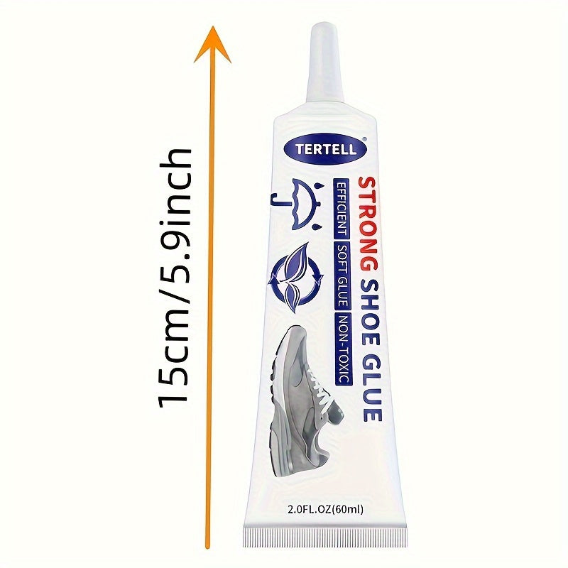 60ml Fast Setting Transparent Shoe Repair Glue - Washable & Ready To Use