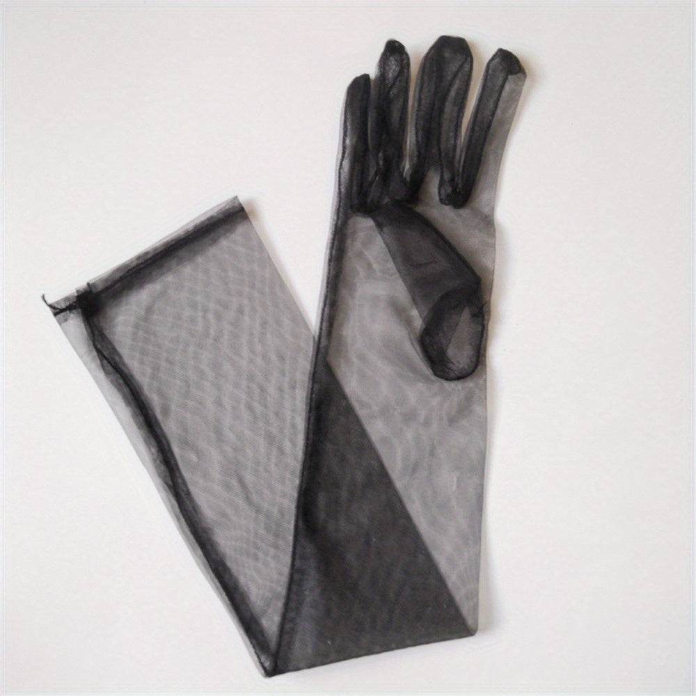Vintage Mesh Gloves Thin Short Breathable Wedding Bridal Accessories