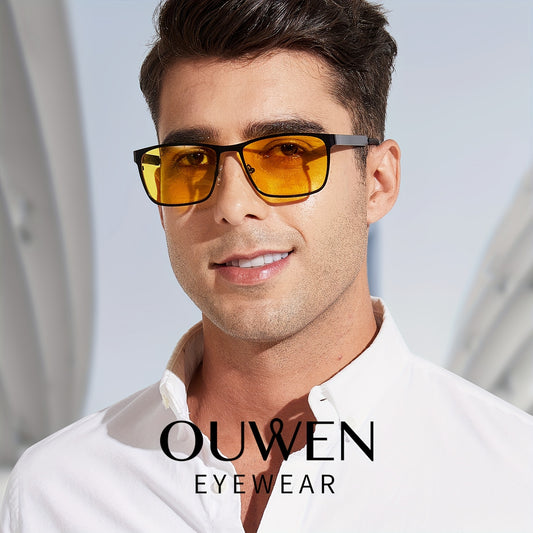 OUWEN Retro Aviator Sunglasses Polarized Night Vision Mens VF2204