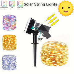 Solar Fairy Light String 8 Lighting Modes Waterproof Copper Wire String