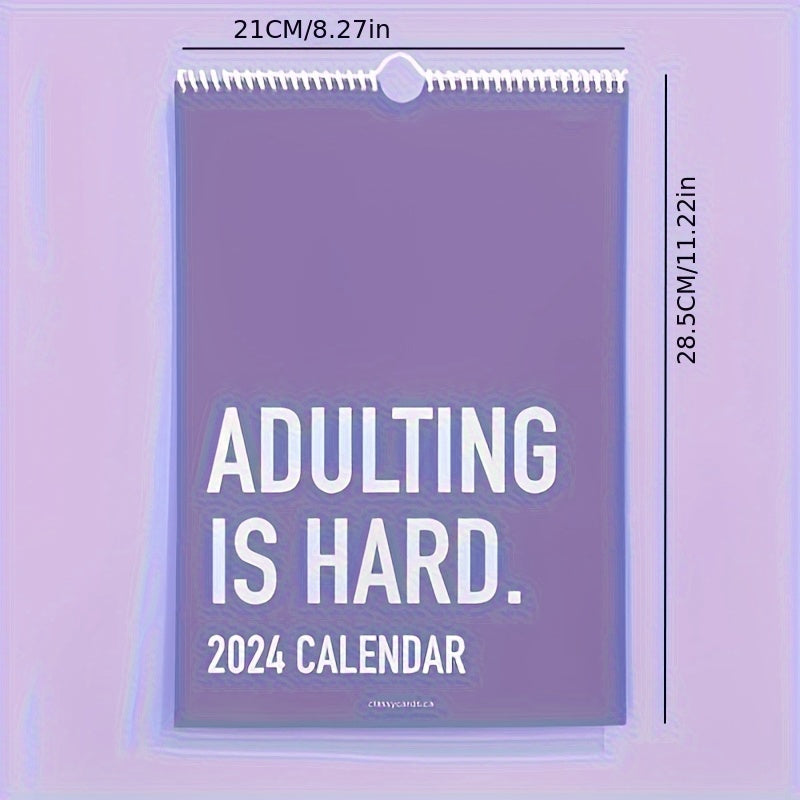 Motivational Wall Calendar - Easy Daily Grid Notepad - Home Office Planner