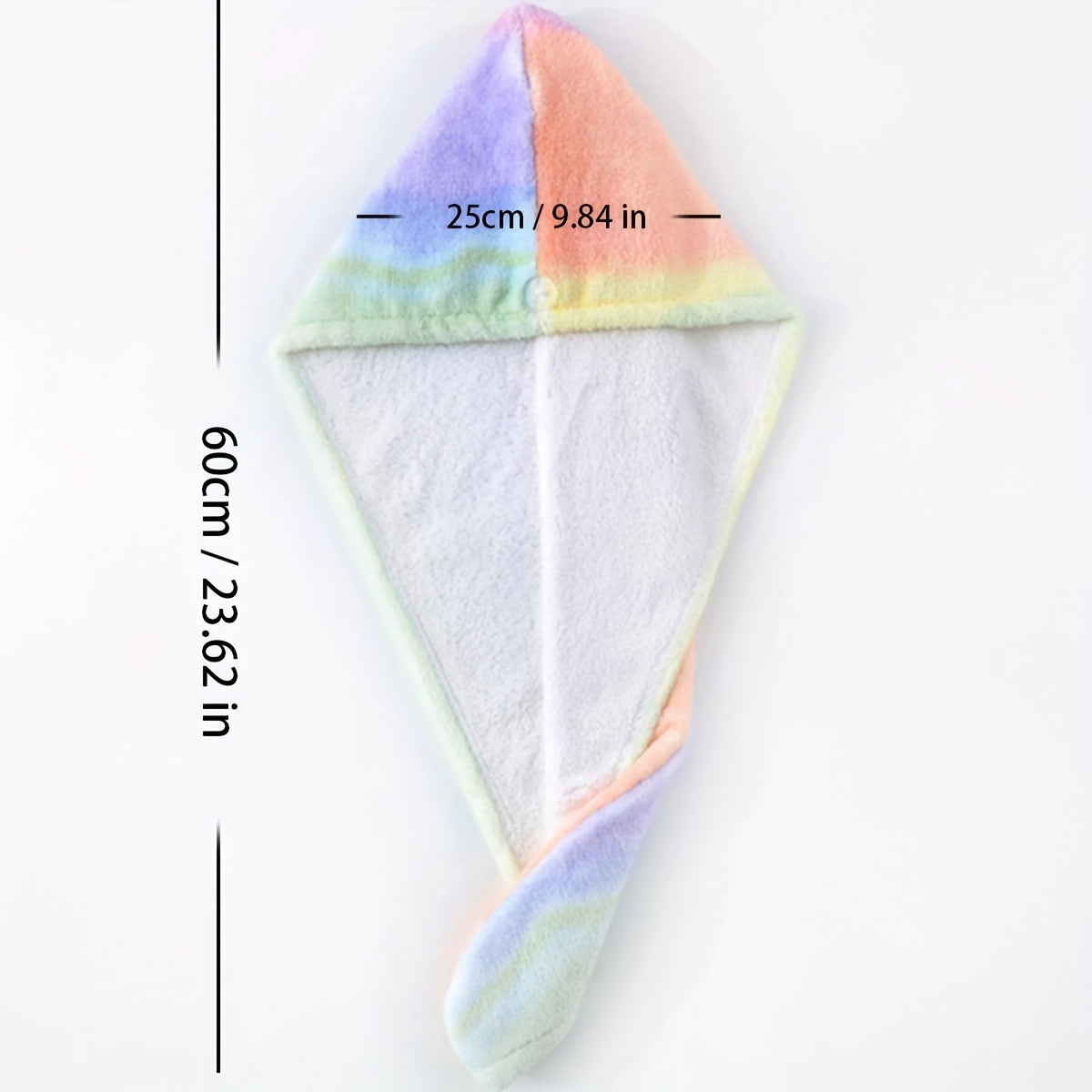 Waterproof Rainbow Shower Cap Hair Turban Absorbent Bathroom Accessory