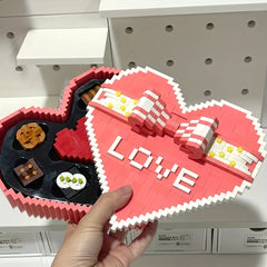 Romantic Heart Puzzle Box - Building Block Design