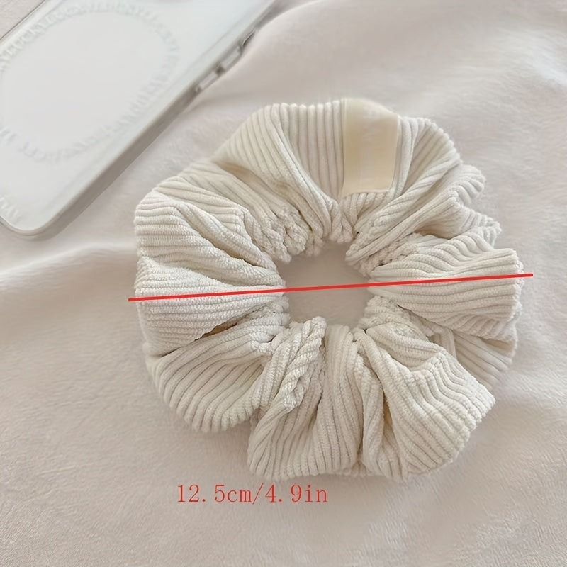 Solid Scrunchie Soft Fabric Hair Tie Ponytail Holder