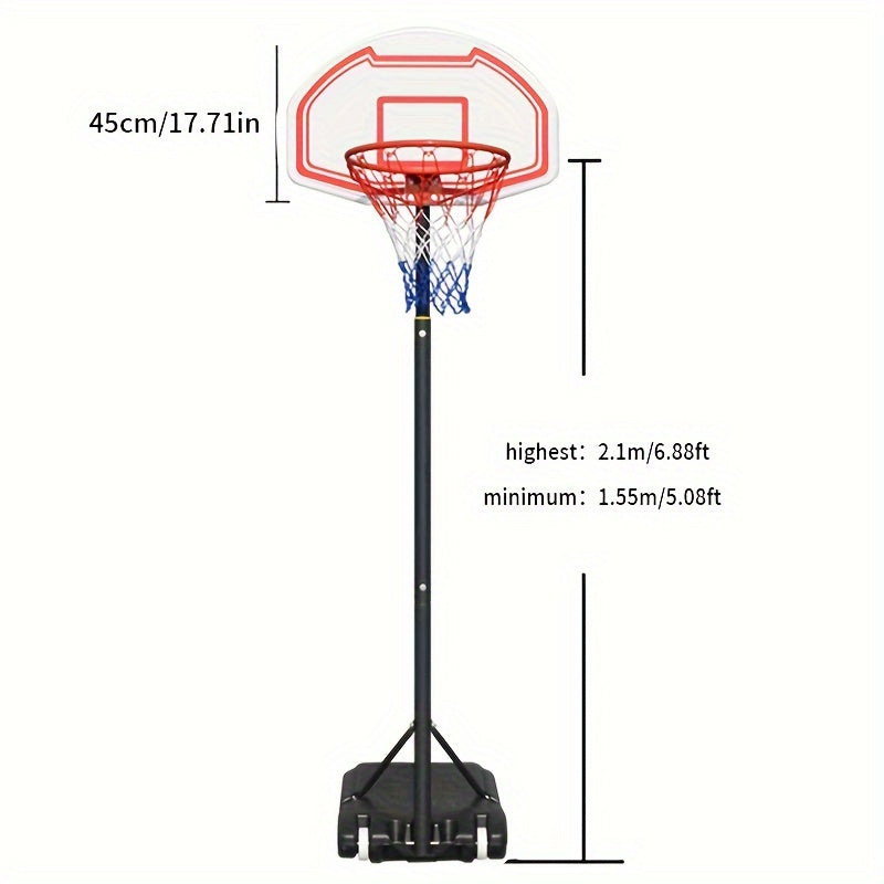 Adjustable Basketball Stand for Indoor and Outdoor Use