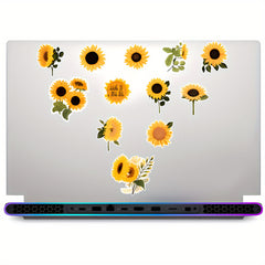 58pcs Sunflower Stickers Laptop Phone Water Cup Decorative Stickers