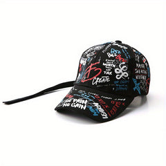 Cartoon Graffiti Hipster Peaked Hat Street Baseball Cap Adjustable