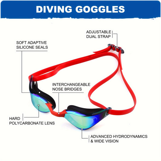 Professional Racing Goggles Anti-fog HD Plated Lenses