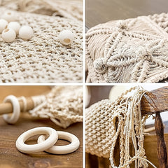 74pcs Macrame Kit Cotton Cord Starter Set DIY Craft Kits Adults Beginner