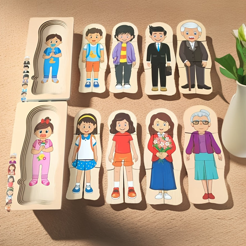 Interactive Wooden Puzzle Toy for Kids Develops Cognitive Skills