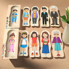 Interactive Wooden Puzzle Toy for Kids Develops Cognitive Skills