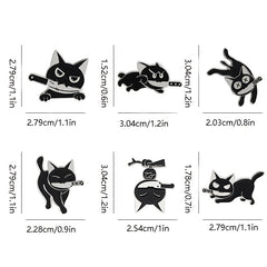 Mens Punk Cats Enamel Pins Brooches Lapel Badges Pin Jewelry