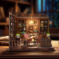3D Puzzle Bookshelf Mini Study Room Model for Home Decoration