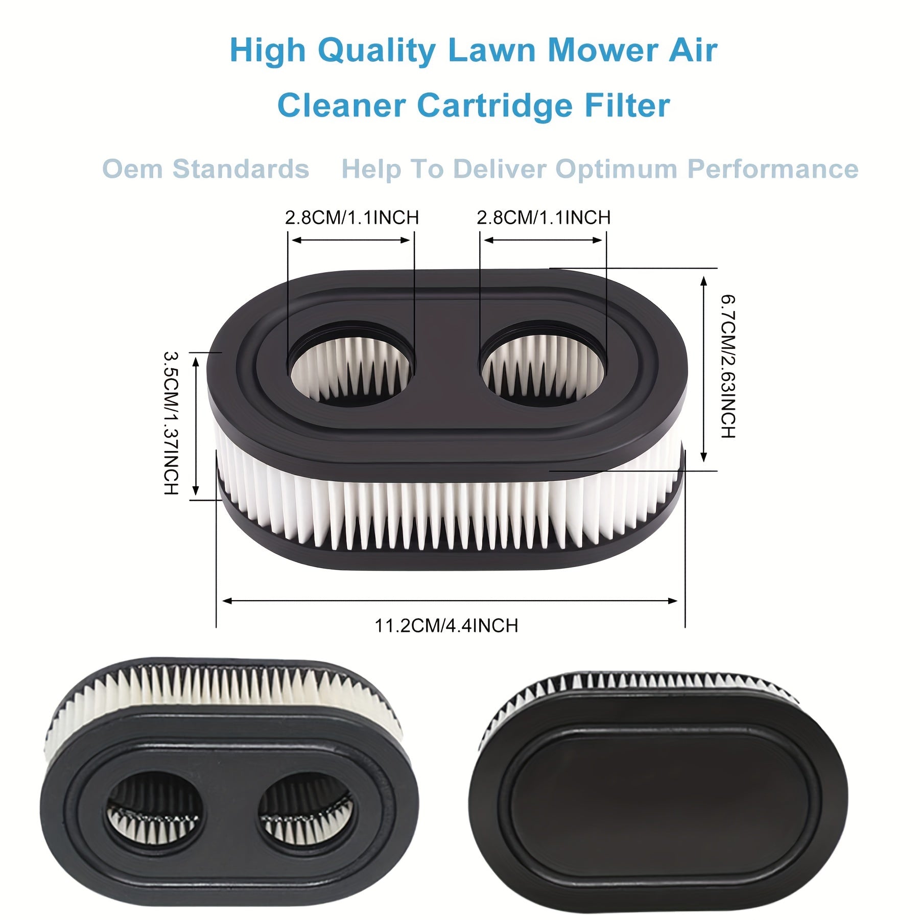593260 Air Filter for Lawn Mower 798452 334404 Cartridge Filter Replacement
