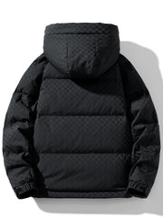 Casual Check Pattern Puffer Jacket for Women
