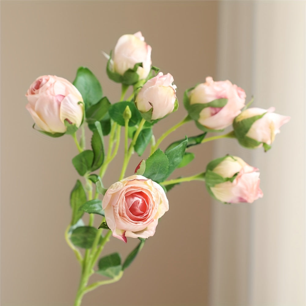 Artificial Rose With 7 Heads Bulk Bouquets Real Touch Faux Flowers