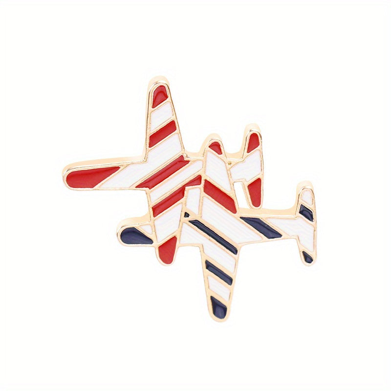 Aircraft Metal Brooch Small Badges for Men and Women