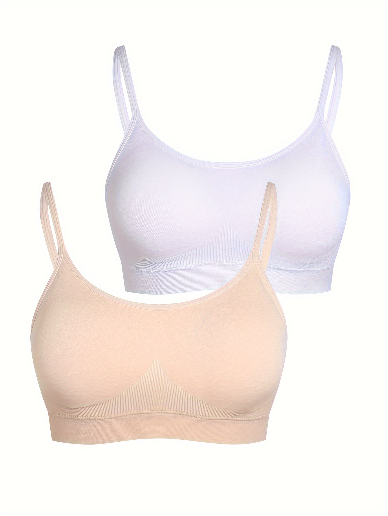 2 Pack Plus Size Seamless Padded Sports Bra Set