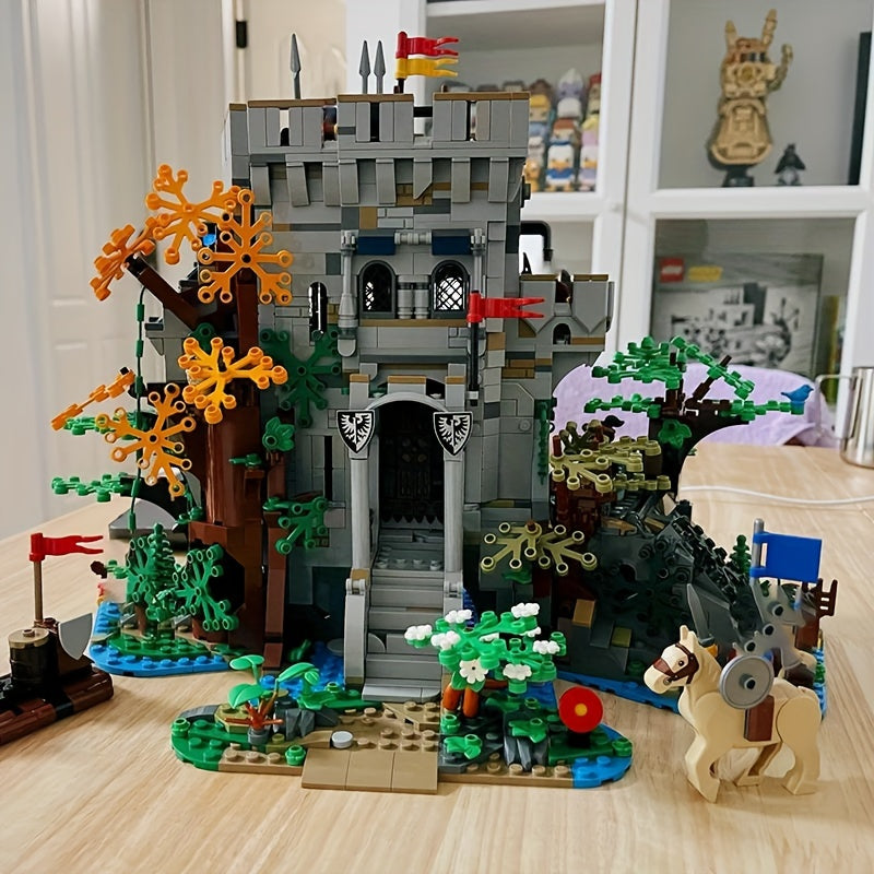 1928pcs Medieval Castle Tower House Building Blocks Toy