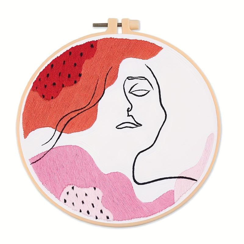 Embroidery Starter Kit For Adults DIY Abstract Art Needwork