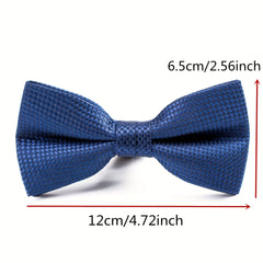 Polyester Jacquard Bow Tie Solid Plain Bow Tie For Men Groom
