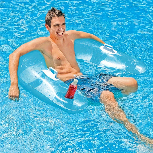 Inflatable U-Shaped Recliner PVC Floating Lounge Pool Toy