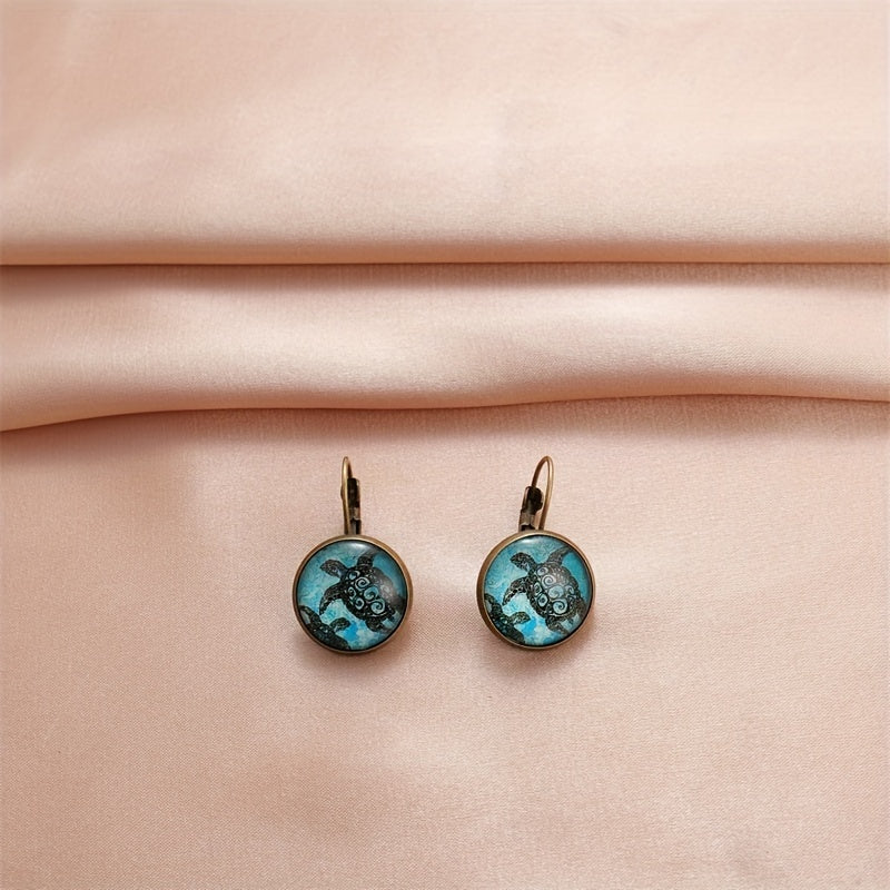 Turtle Pattern Earrings - Unique Toy Gift
