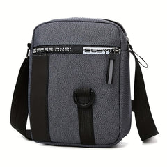Mini Canvas Crossbody Bag Letter Zipper Mobile Phone Bag