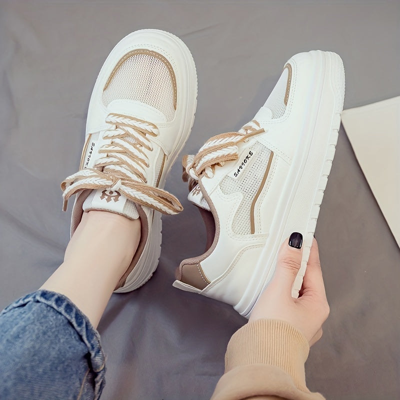 Women's Breathable Mesh Sneakers Casual Lace Up Outdoor Shoes