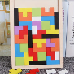 Wooden Building Blocks Puzzle Brain Flexibility Exercise Toy