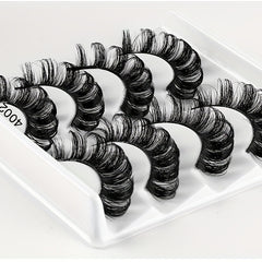 4 Pairs False Eyelashes Dramatic Curling Volume Lashes Natural Look Thick Lashes