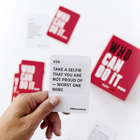 Halloween Party Game Cards Who Can Do It? Fun Board Game for Adults & Kids