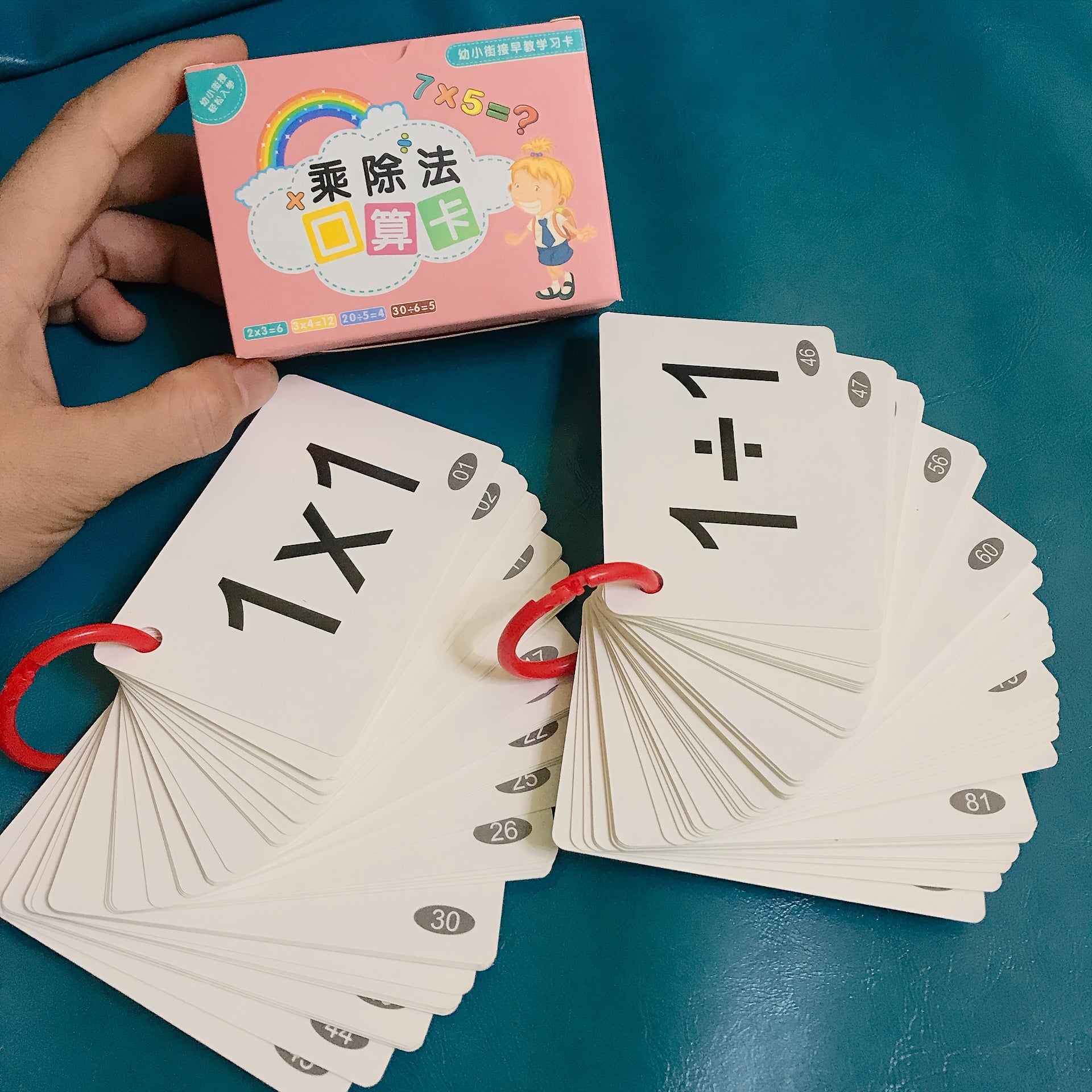 Math Multiplication and Division Flash Cards- 90 Sheets