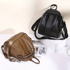 Vintage PU Leather Backpack & Purse Set