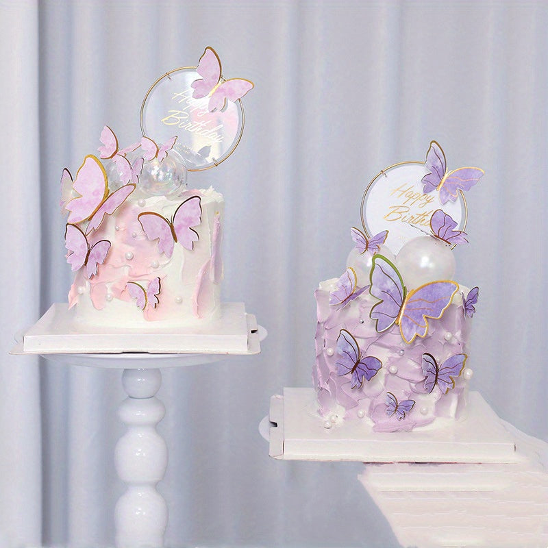 11pcs Butterfly Cupcake Toppers for Birthday Parties and Cakes