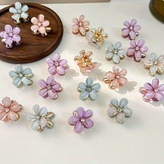 4pcs Flower & Rhinestone Hair Claw Hair Clip Headwear Hair Styling Accessories