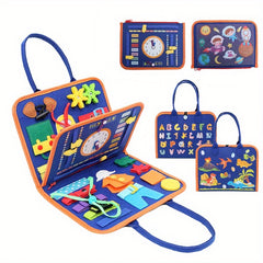 Montessori Busy Board Sensory Toy for Toddlers 1-4