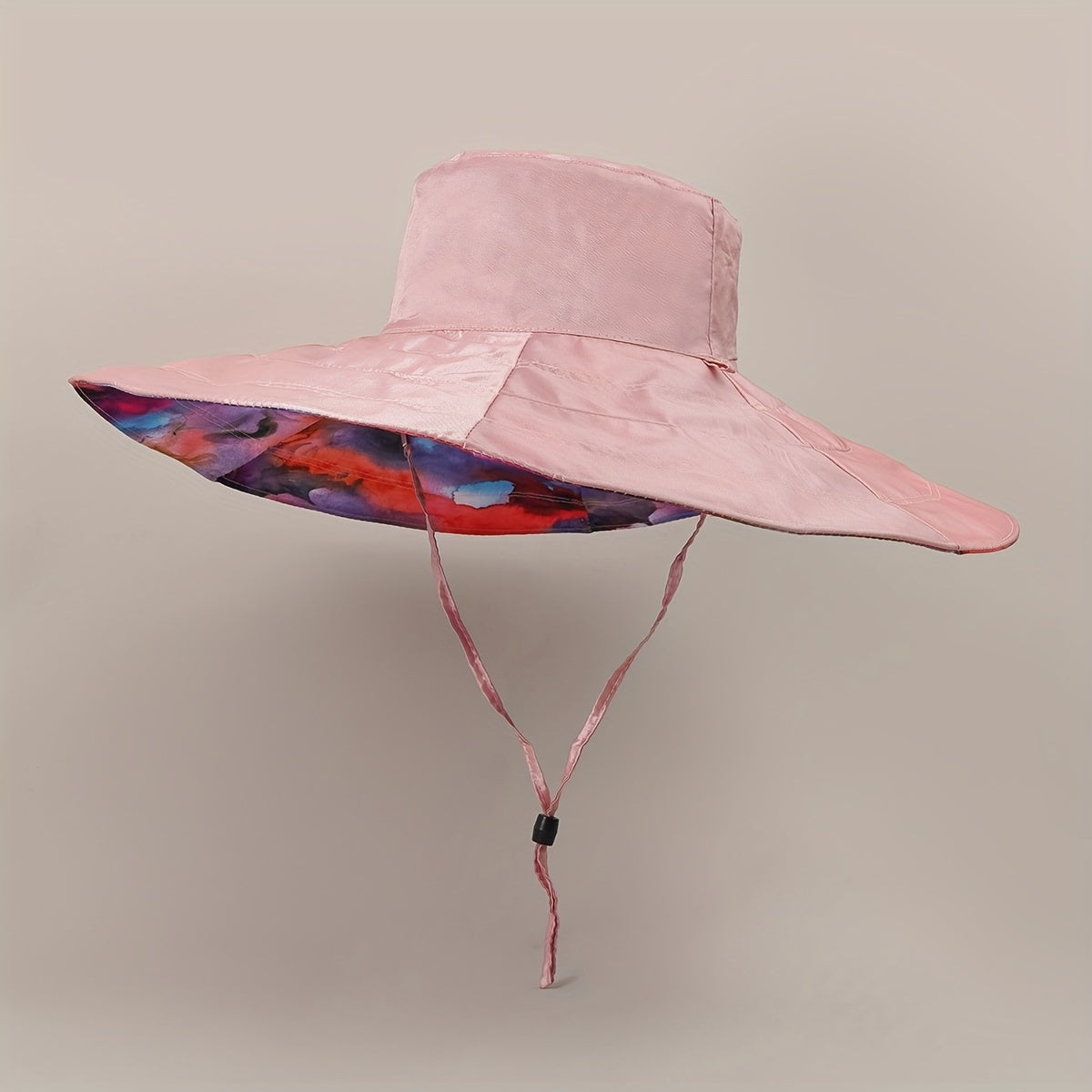 Tie Dye Print Reversible Sun Hat Wide Brim Bucket Hat UV Protection