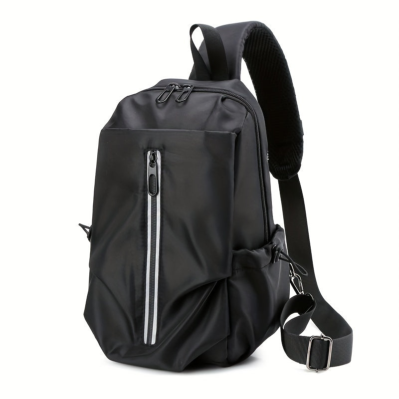 Men's Chest Bag USB Charging Port Outdoor Shoulder Bag