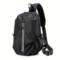 Men's Chest Bag USB Charging Port Outdoor Shoulder Bag