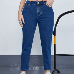  Washed Button Fly Slimming Jeans