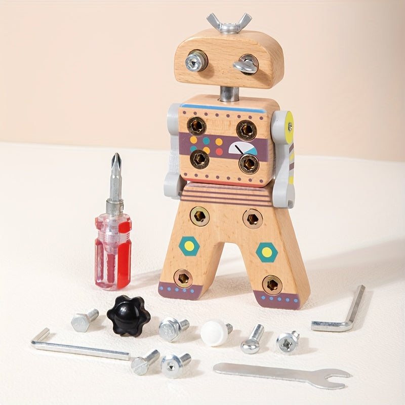 2025's Wooden Smart Building Blocks Toy Screw Assembly Educational Tool