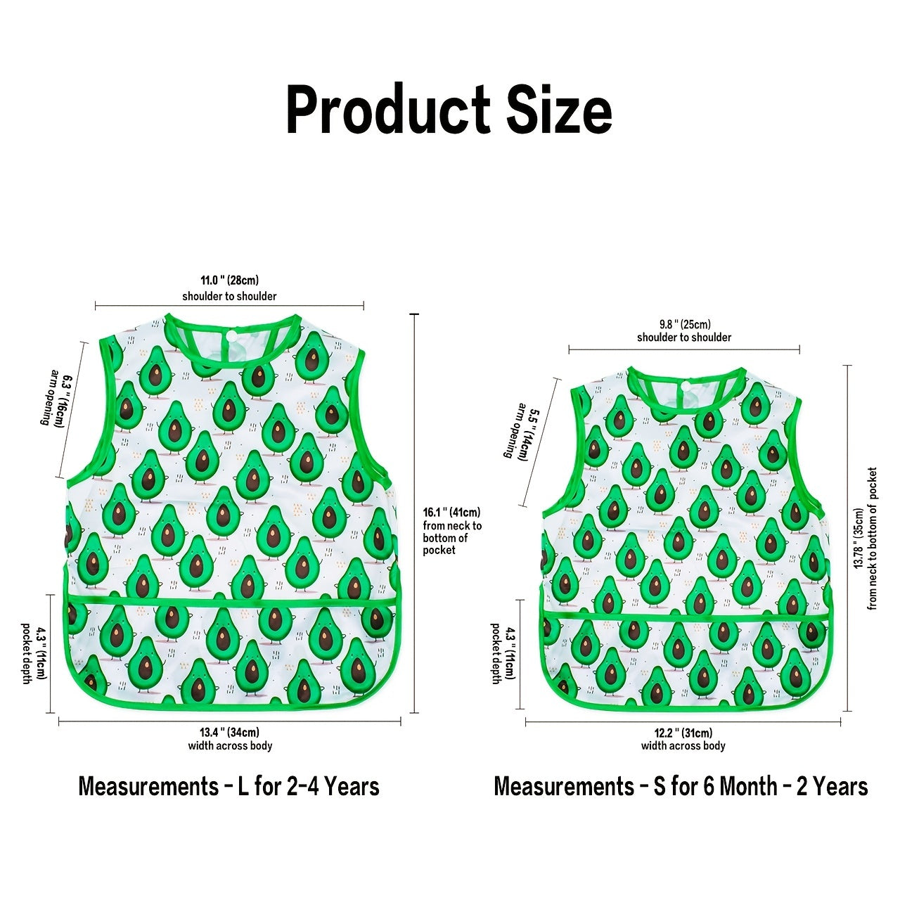 Mumsbest Baby Bib Waterproof Feeding Smock with Food Catcher 6-24 Months