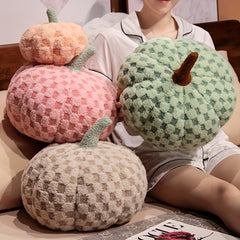 3D Pumpkin Plush Pillow Fluffy Halloween Decor Cushion