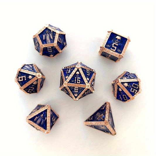 7pcs Metal Wizard Polyhedral Dices Set for RPG Board Game