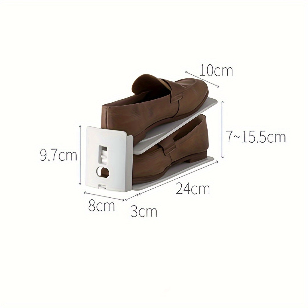 Double Layer Shoe Rack Adjustable Shoe Storage Shelf