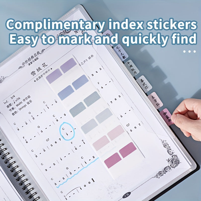 30 Sheets Music Sheet Clip Book A4 Non-Reflective Storage