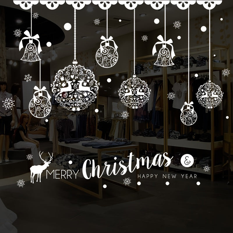 Christmas Chain Door Decals Glass Sticker Decoration For Windows
