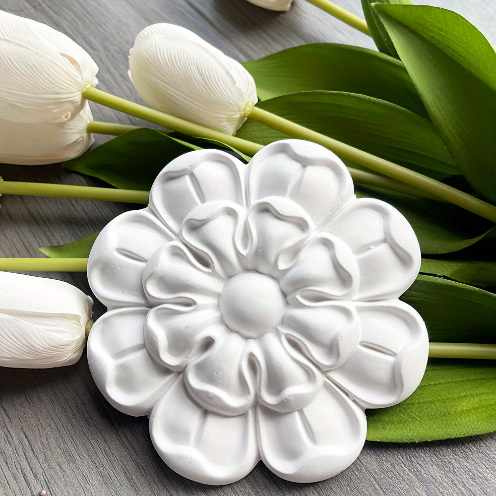 PU Decorative Flowers Lightweight Carved Background Wall Decoration