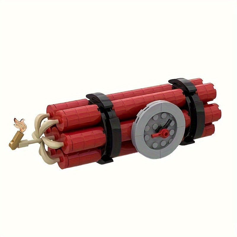Red Bomb Shape MOC TNT Explosive Building Blocks Toy Model
